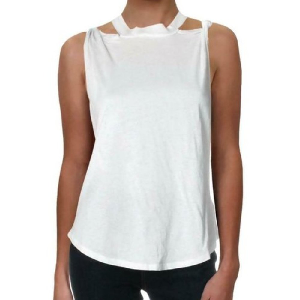NWOT Free People Solid Side Knot Tie Knit Tank Top